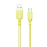 Кабель USB 2.0 Micro - 1.0 м ColorWay (soft silicone) 2.4А, желтый (CW-CBUM043-Y)