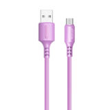 Кабель USB 2.0 Micro - 1.0 м ColorWay (soft silicone) 2.4А, фиолетовый (CW-CBUM044-PU)