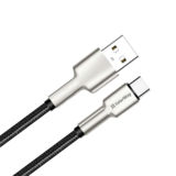 Кабель USB 2.0 Type-C - 1.0 м Colorway (head metal) 2.4А, черный (CW-CBUC046-BK)