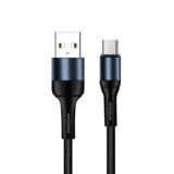 Кабель USB 2.0 Type-C - 1.0 м Colorway (nylon) 2.4 А, чорний (CW-CBUC045-BK)
