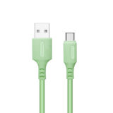 Кабель USB 2.0 Type-C - 1.0 м Colorway (soft silicone) 2.4 А, зеленый (CW-CBUC042-GR)