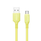 Кабель USB 2.0 Type-C - 1.0 м Colorway (soft silicone) 2.4 А, желтый (CW-CBUC043-Y)