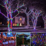 Светодиодная уличная гирлянда СolorWay на солнечной батарее 20м 200Led (IP65) разноцветная (CW-GO-200L20SBMC)