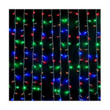 Світлодіодна гірлянда "Водоспад", 240 LED, розмір 2м*2м, свічення: мульті, провід прозорий