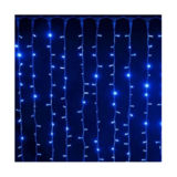 Світлодіодна гірлянда "Водоспад", 560 LED, розмір 3м*2м, свічення: синій, провід прозорий