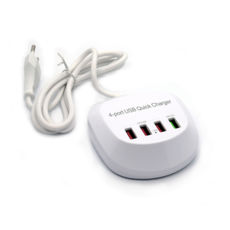   USB 220 HQ-Tech WLX-T3+, 4-Port USB, QC 3.0, 36W, White, Box