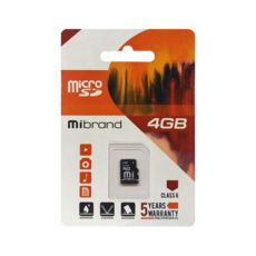  ' 4 Gb microSDHC Mibrand Class6 (MICDC6/4GB)  