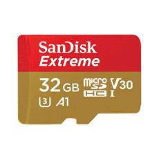  ' 32 GB microSD SanDisk UHS-I U3 Extreme Action A1 + SD Adapter (SDSQXAF-032G-GN6AA)