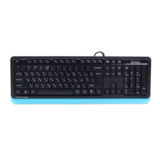 Клавіатура A4Tech FKS10 (Blue) Fstyler Sleek MMedia Comfort, USB, Blue, (US+Ukrainian+Russian)