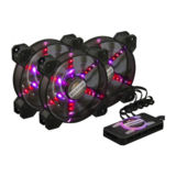 Вентилятор 120 mm (х3 шт) Frime Iris Flicker KIT (IRISFLICKERKIT), RGB-вентиляторів (3шт) + Fun hub + пульт ДК