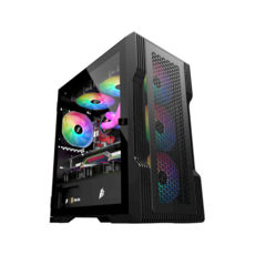  1stPlayer T3-4F1-BK Black, Window, USB 3.0, mATX,  