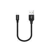 Кабель USB 2.0 Lightning - 0.25 м Colorway 2.4 А, черный (CW-CBUL048-BK)