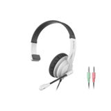 Навушники A4Tech HS-11 (Black + White), з мікрофоном та регулятором гучності, колір чорний