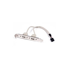 USB розетка на кронштейні 10P Cablexpert CCUSBRECEPTACLE, довжина шнура 25 см