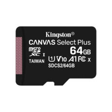  ' 64 GB microSDXC Kingston UHS-I Canvas Select Plus Class 10 (R-100MB/s) (SDCS2/64GBSP)