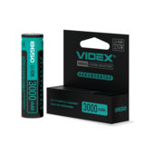 Акумулятор 18650 Li-Ion VIDEX 18650-P (ЗАЩИТА), 3000mAh, color box
