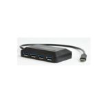 Хаб-юсб 3.1 Type-C Maxxter (ACT-HUB3C-4P) USB 3.0 на 4 портів, платик, чорний