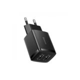 Зарядний пристрій USB 220В Baseus CCXJ010201 Compact Charger 2U 10.5W, 2xUSB, EU Black