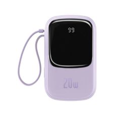   (Power Bank) Baseus 20000mAh 20W PPQD-H05 (  Lightning) Cable Q Pow Display Purple