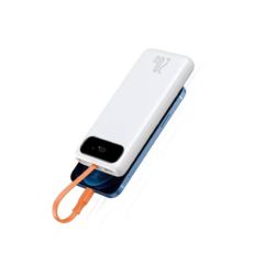   (Power Bank) Baseus 10000 mAh 22.5W PPBLK-A02 (  Type-C) Block, PD with USB-C 0.3m Cable White