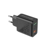 Зарядний пристрій TypeC 220В Grand-X (CH-880) Fast Сharge 6-в-1 PD 3.0, QС3.0, AFC,SCP,FCP,VOOC 1USB+1TypeC 18W