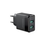 Зарядний пристрій USB 220В Grand-X 5V 2,1A (CH-50) 2USB із захистом від перевантаження
