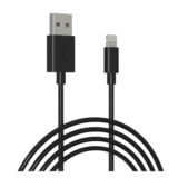 Кабель USB 2.0 Lightning - 1.0 м Grand-X PL01B, Black, мідь, BOX