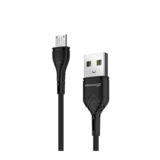 Кабель USB 2.0 Micro - 1.0 м Grand-X PM-03B 3A, CU, Fast Сharge, Black, BOX