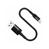Кабель USB 2.0 Type-C - 0.2 м Grand-X FM-20C, для Power Bank, 3A, CU, Black, захист ткан.обплетення BOX