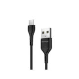 Кабель USB 2.0 Type-C - 1.0 м Grand-X PC-03B 3A, CU, Fast Сharge, Black, BOX