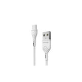 Кабель USB 2.0 Type-C - 1.0 м Grand-X PC-03W 3A, CU, Fast Сharge, White, BOX