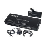 Хаб-юсб 2.0 Grand-X + Мультікартрідер, 3-port + 1,2m USBcable мідь (GHC-301)