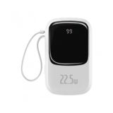 Зовнішній акумулятор (Power Bank) Baseus 20000mAh 22.5W PPQD-I02 (з кабелем Lightning) Cable Q Pow Display White