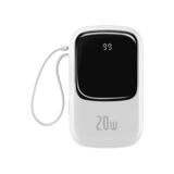 Зовнішній акумулятор (Power Bank) Baseus 20000mAh 20W PPQD-H02 (з кабелем Lightning) Cable Q Pow Display White
