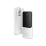 Зовнішній акумулятор (Power Bank) Baseus 10000mAh 22.5W PPJL010002 (з кабелем Type-C/Lightning) Elf Digital Display White