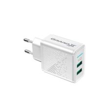   USB 220 Grand-X 5V 3,1A (CH-60W) 2USB, White    