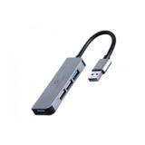 Хаб-юсб 3.1 Cablexpert UHB-U3P1U2P3-01 USB-A на 1 х USB 3.1 Gen1 (5 Gbps), 3 х USB 2.0, метал, сіри