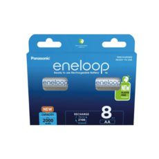  R6 Panasonic Eneloop BK-3MCDE/8BE, AA/(HR6), 2000mAh, LSD Ni-MH, Eco Box 8, Japan