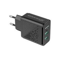   USB 220 Grand-X 5V 3,1A (CH-60T) 2USB +  Type-C