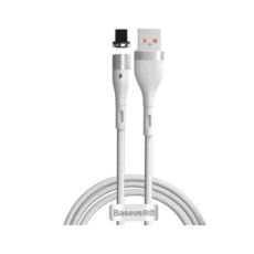   - 1.0  Lightning/USB 2.0, Baseus CALXC-K02 2.4A Zinc Magnetic Safe White