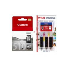  Canon PG-510Bk, Black, MP240/250/260/270/480/490,MX320/330, 9 ml +   Black (Set510-inkB)