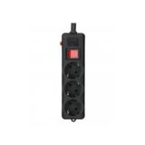 Мережевий фільтр 3,0 м Gembird (SPG3-G-10B-PRO) 3 розетки, чорного кольору