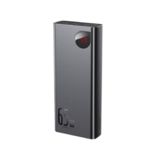 Зовнішній акумулятор (Power Bank) Baseus 20000mAh, Adaman Metal Digital Display Quick Charge Power Bank 65W Black, 2xUSB / Type-C, індикатор рівня заряду (PPIMDA-D01)
