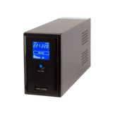 ДБЖ Logicpower LPM-L1250VA, LCD дисплей, 3 евророзетки, 3 ступ. AVR, 2x7.5Ач12В, металлический корпус, Черный цвет(875Вт)