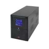 ДБЖ LogicPower LPM-L1100VA, LCD дисплей, 3 евророзетки, 3 ступ. AVR, 2x7.5Ач12В, металлический корпус, Черный цвет(770Вт)