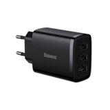 Зарядний пристрій USB 220В Baseus CCXJ020101 Compact Charger 3U 17W EU Black