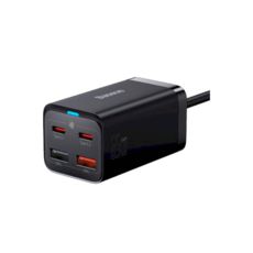 Зарядний пристрій USB+TypeC 220В Baseus CCGP040101 GaN3 Pro Desktop Fast Charger 2*USB+2*TypeC 65W (Cable Type-C to Type-C 100W(20V/5A) 1m) Black