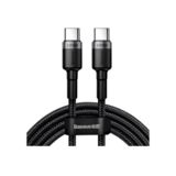 Кабель Type-C/Type-C - 2.0 м Baseus Cafule PD2.0 100W flash charging (20V 3A)2M CATKLF-ALG1 Gray+Black