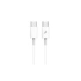 Кабель Type-C/Type-C - 1.0 м Grand-X CC-03W 20W для швидкої зарядки, White