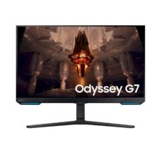 Монітор Samsung 28" S28BG700EIXUA IPS, 3840 x 2160, 144 Гц, 16:9, 300 кд/м2, 1000:1, 61 Вт, 2 х HDMI, RJ-45, 1 x Нeadphone, 1 х DisplayPort, Wi-Fi (802.11ac), 2 x USB 3.2, Bluetooth 5.2, поворот монитора (Swivel), поворотный экран (Pivot), регулировка наклона, регулировка по высоте, VESA - 100x100 мм, 2 х 5 Вт, 5.1 кг, черны